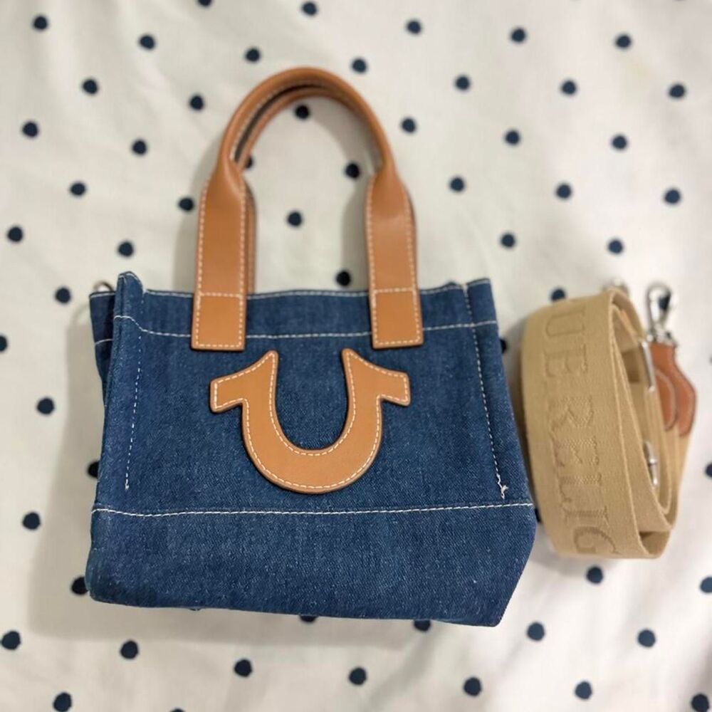 True-religion Women's Blue and Navy Bag